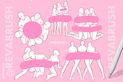 Procreate Mature Female pose brushes, a Brush Add-On by Revabrush (Thumbnail 2 of 5)