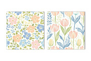 Spring Floral Seamless Patterns, an Illustration by Dream Creation (Thumbnail 5 of 5)