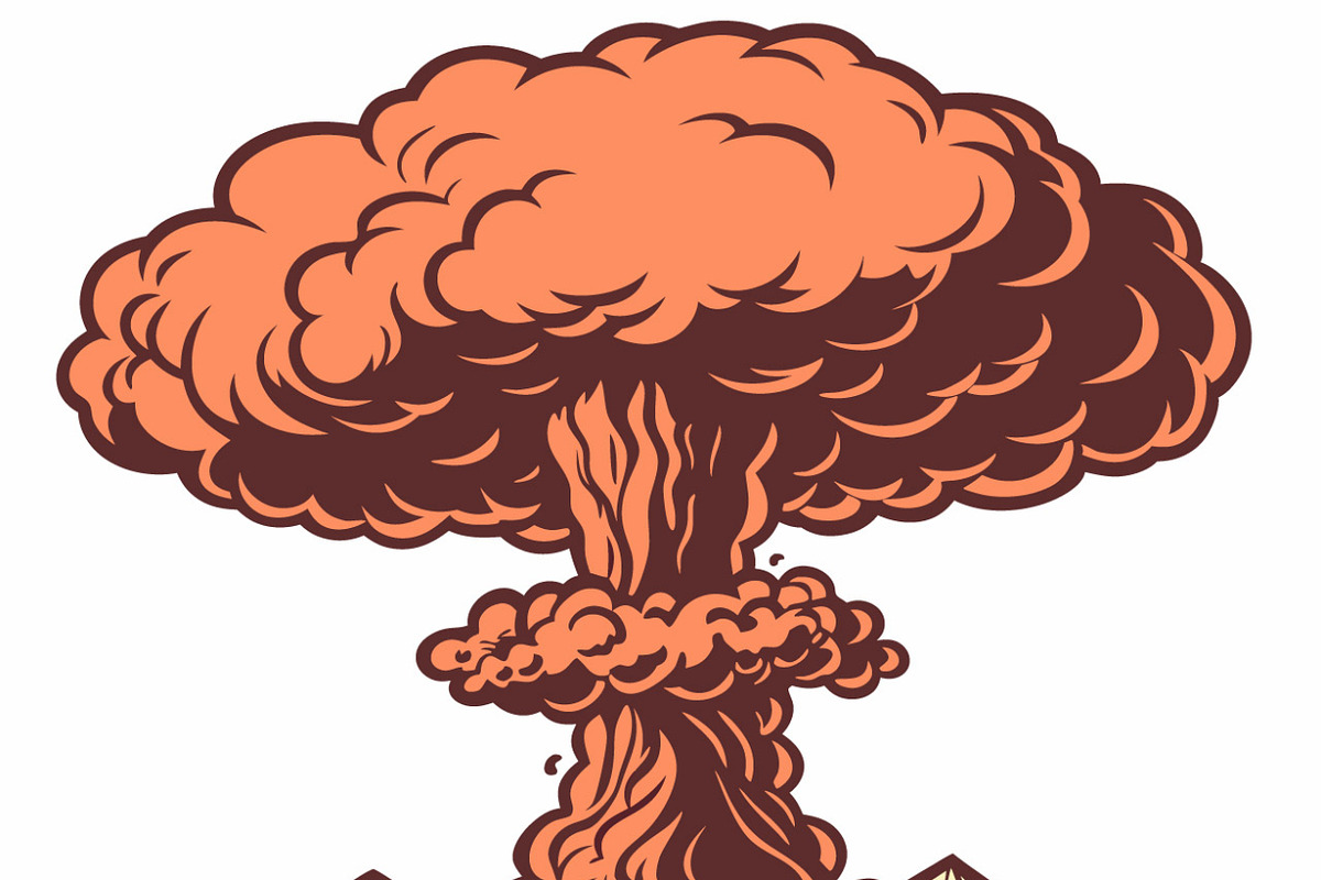 Explosive nuclear mushroom cloud, an Object Illustration by SouravDesign (Photo 3 of 3)