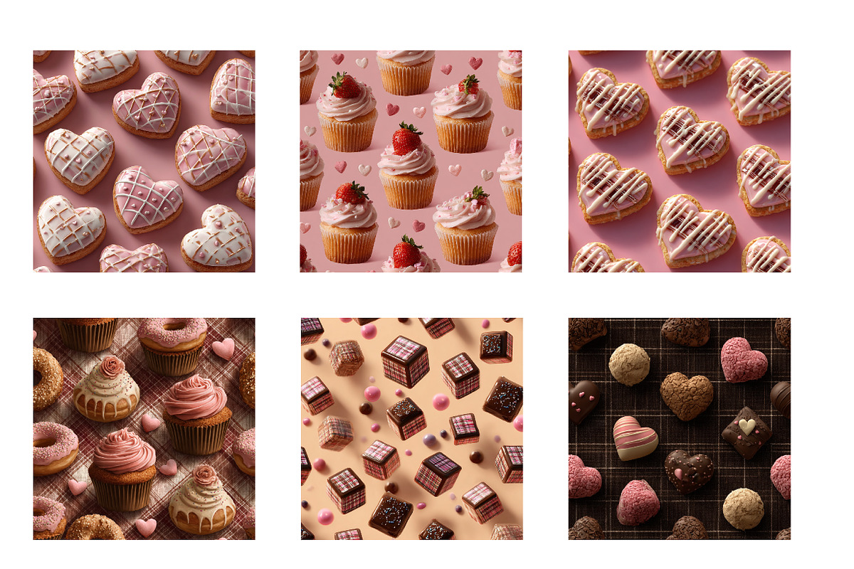 Sweet Valentine Digital Paper, an Illustration by Designworld (Photo 3 of 4)