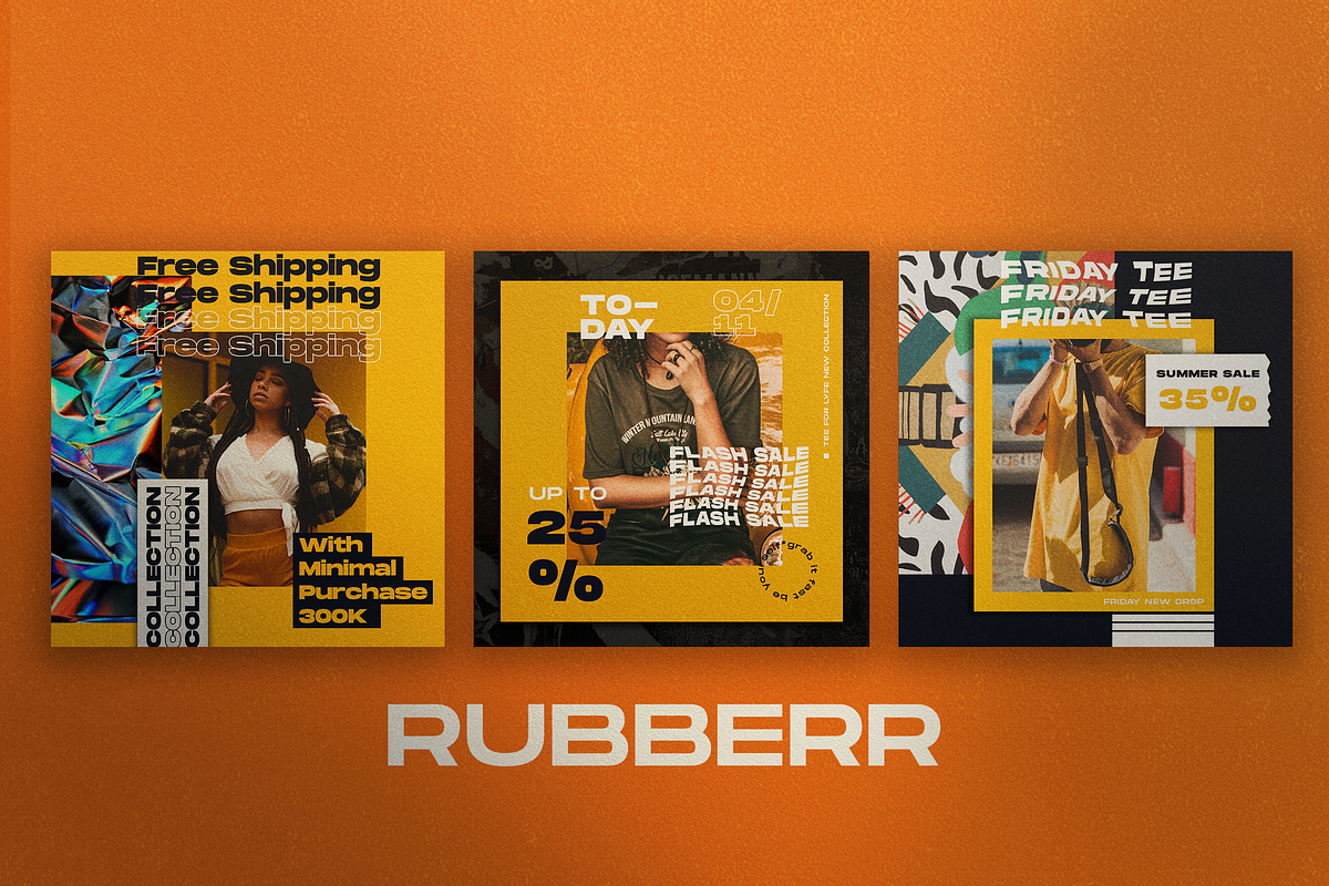 RUBBBER - Social Media Template, a Social Media Template by Dirtytemp Studio (Photo 4 of 5)