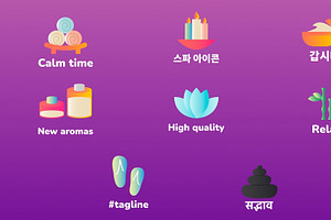 Spa Massage Icons for DaVinci, a Templates & Theme by 2dfx