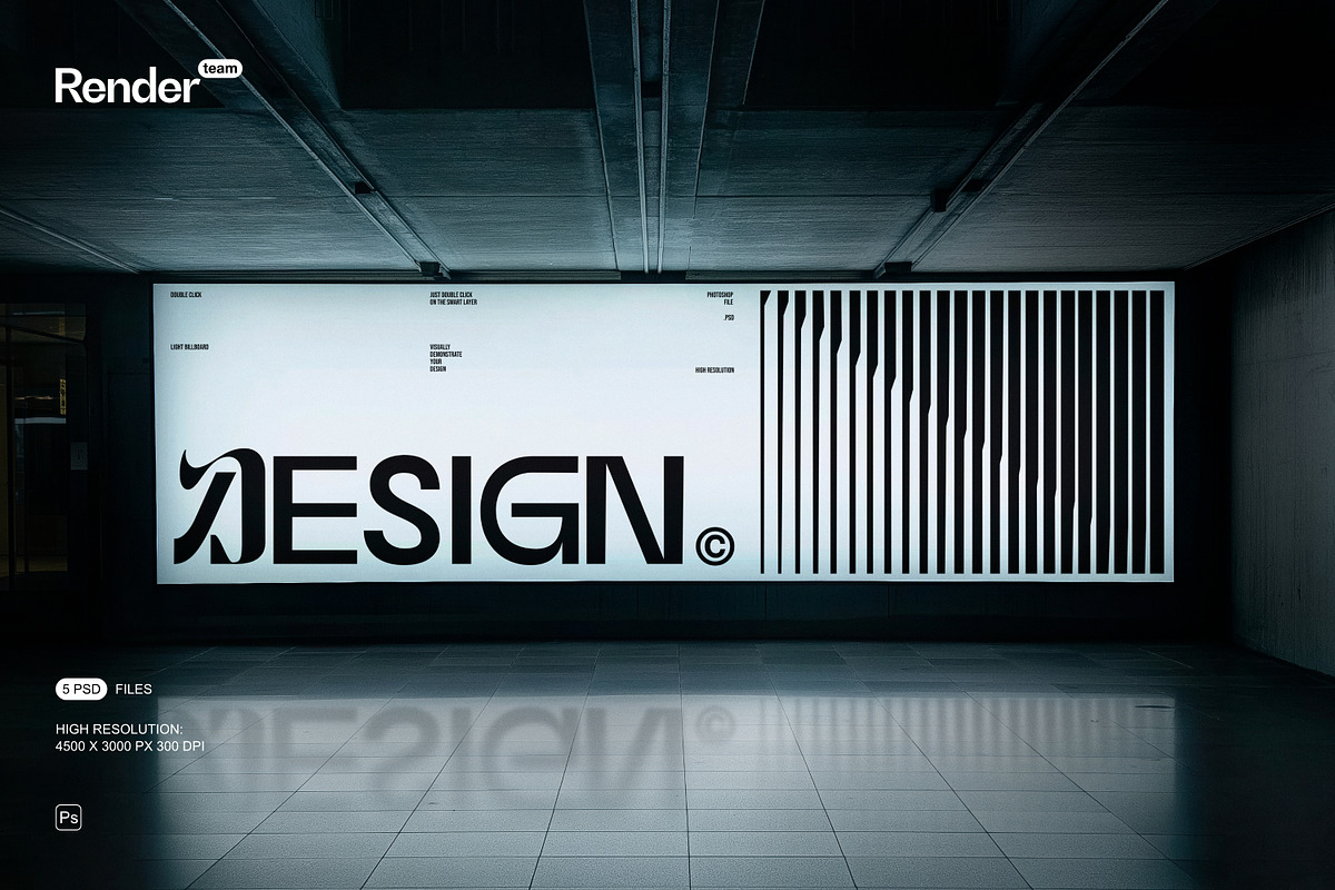 Digital Screen Advertising Mockup, an Advertising Mockup by Renderteam (Photo 1 of 12)