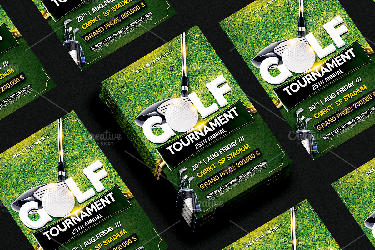 Golf Flyer Bundle, a Flyer Template by Basez Flyers (Photo 3 of 11)