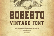 Roberto Vintage Slab Serif Font, a Slab Serif Font by Graphicxell (Thumbnail 1 of 9)