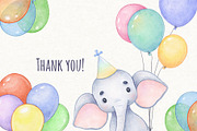 Cute Animals Birthday Clipart, an Animal Illustration by ekossa_art (Thumbnail 8 of 8)