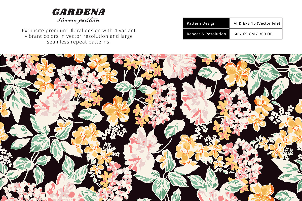 Watercolor Floral, Print Patterns, a Pattern Graphic by ASTUDIO (Photo 2 of 10)