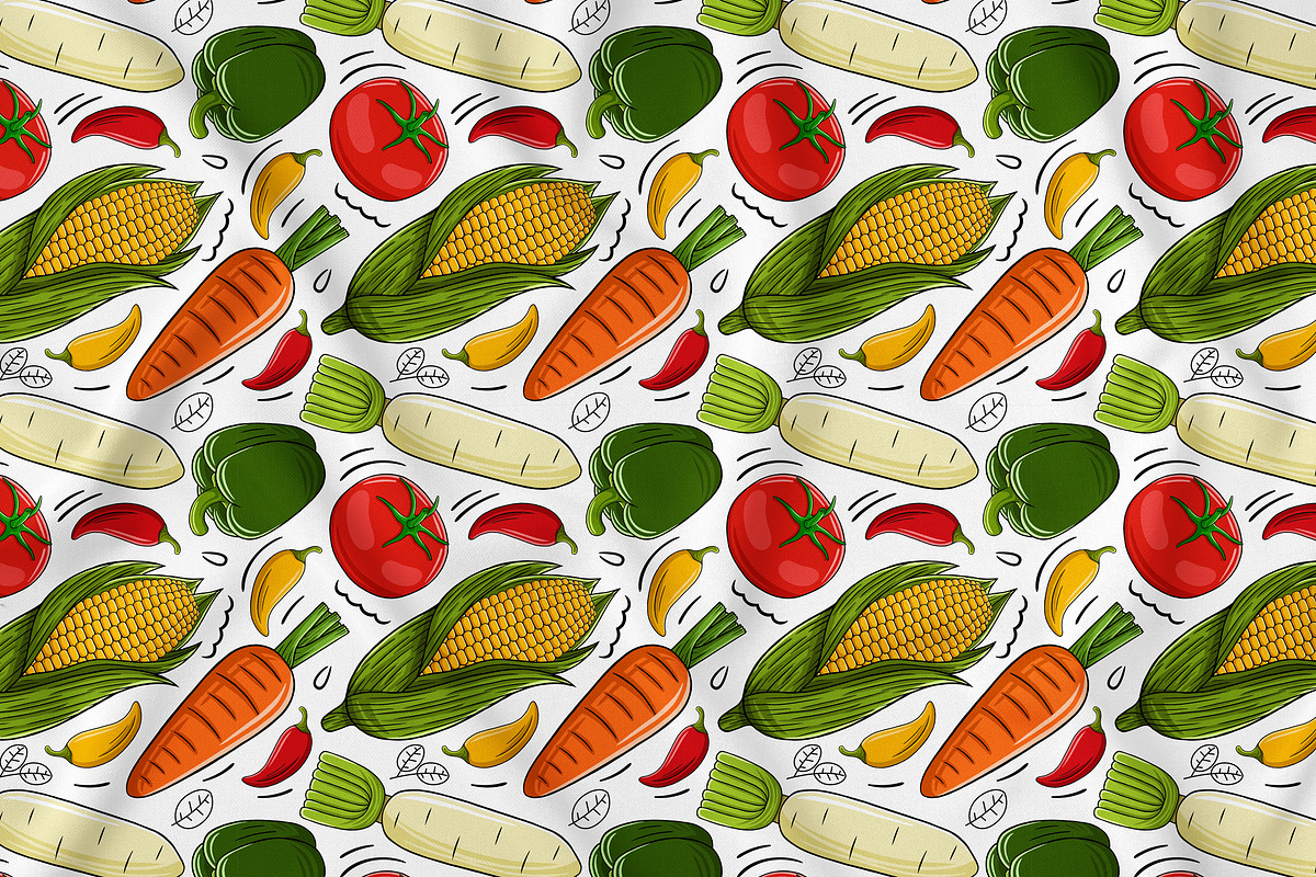 Vegetables Seamless Pattern #04, a Pattern Graphic by MEDZ (Photo 3 of 3)