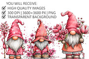 Whimsical Spring Gnome Clipart, an Illustration by Pixels.Craft (Thumbnail 2 of 5)