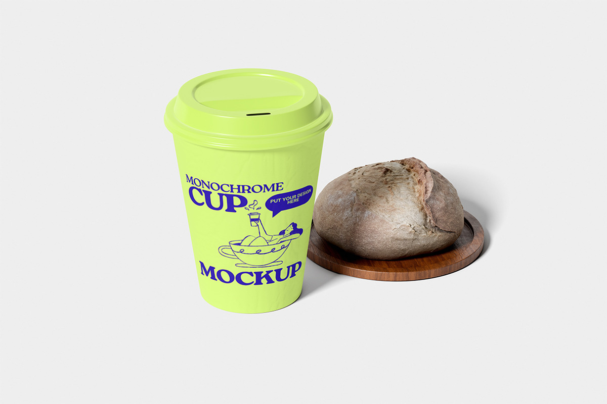 Monochrome Cup Mockup, a Cups & Container Mockup by xavier_studio (Photo 3 of 5)