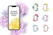 IPHONE MOCKUP with flowers, an Arts & Entertainment Photo by Maria Igisheva (Thumbnail 1 of 3)
