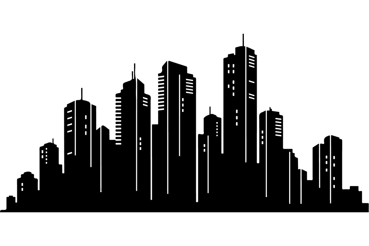 Modern City Skyline Silhouette, an Object Graphic by Creativeshirt (Photo 9 of 20)