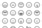 110 Avatars & Emoticons Line Icons, an Outline Icon by IconBunny (Thumbnail 2 of 2)