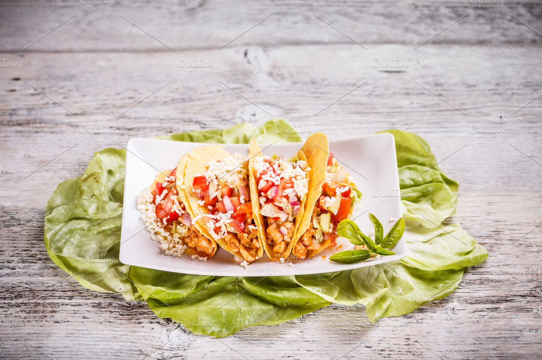 Chicken Tacos Stock Photo Containing Cheese And Chicken