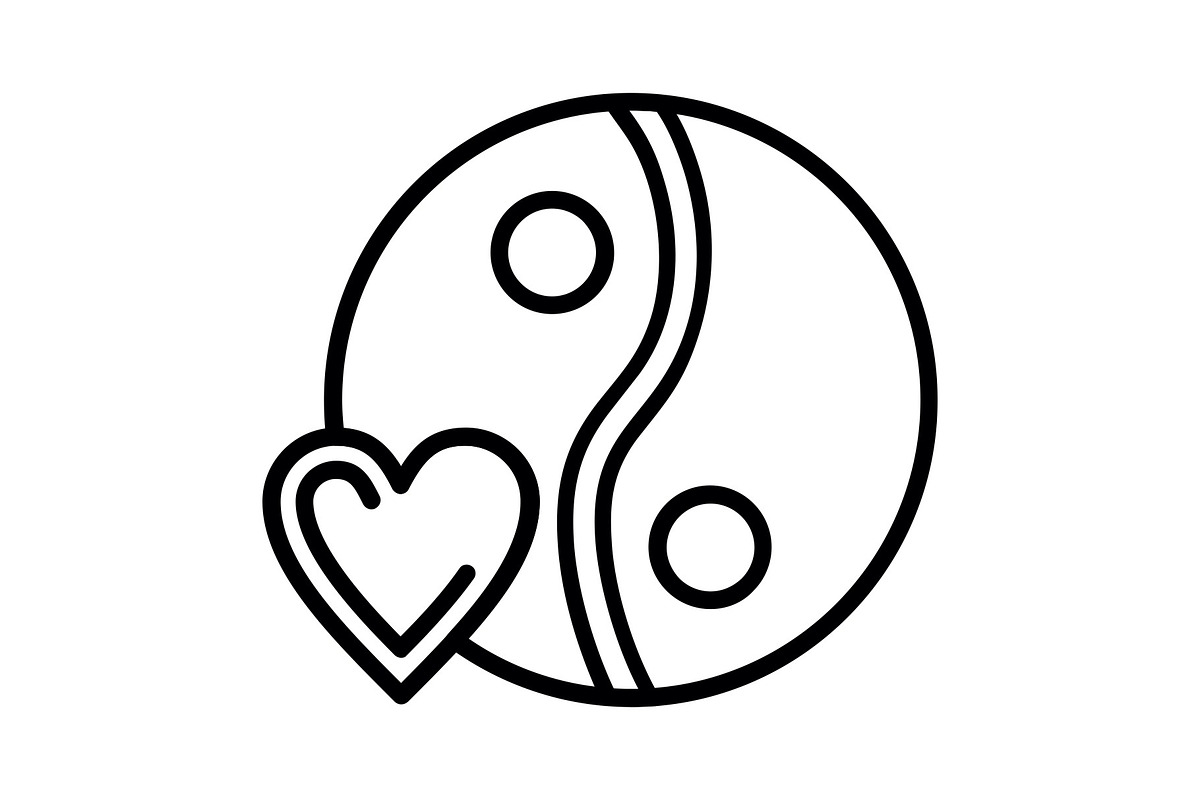 Yin yang Line Icon, an Icon by Pexelpy (Photo 1 of 2)