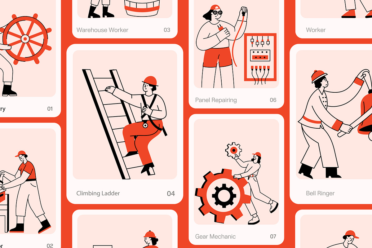 Industrial Illustrations Art, a Person Illustration by Vectors Market (Photo 6 of 10)