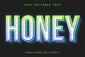 Creative Honeycomb Text Effect Style, a Layer Style Add-On by MightyDesign