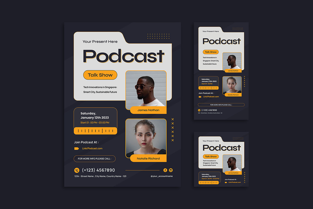 Podcast Talk Show - Flyer, a Flyer Template by Haidezign