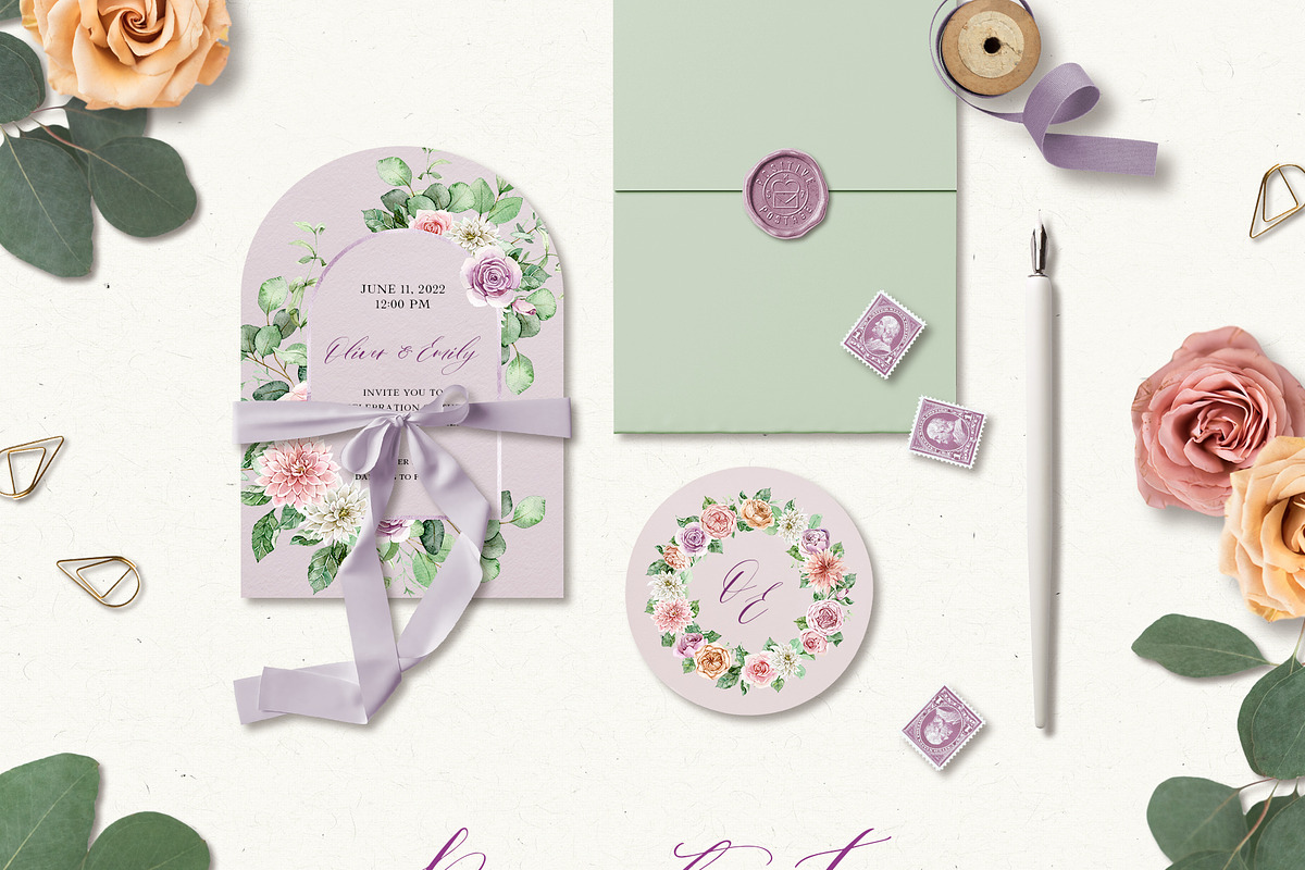 ROMANTIC TIME watercolor collection, an Illustration by long summer (Photo 7 of 10)