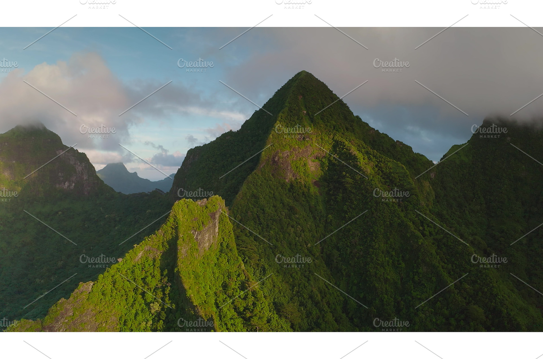Lush tropical island mountains, a Nature Photo by Goinyk