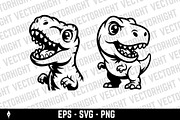 Cute baby Tyrannosaurus Rex, an Animal Illustration by Vectorhight (Thumbnail 3 of 5)
