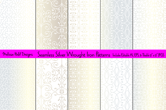 Silver Wrought Iron Patterns preview 5