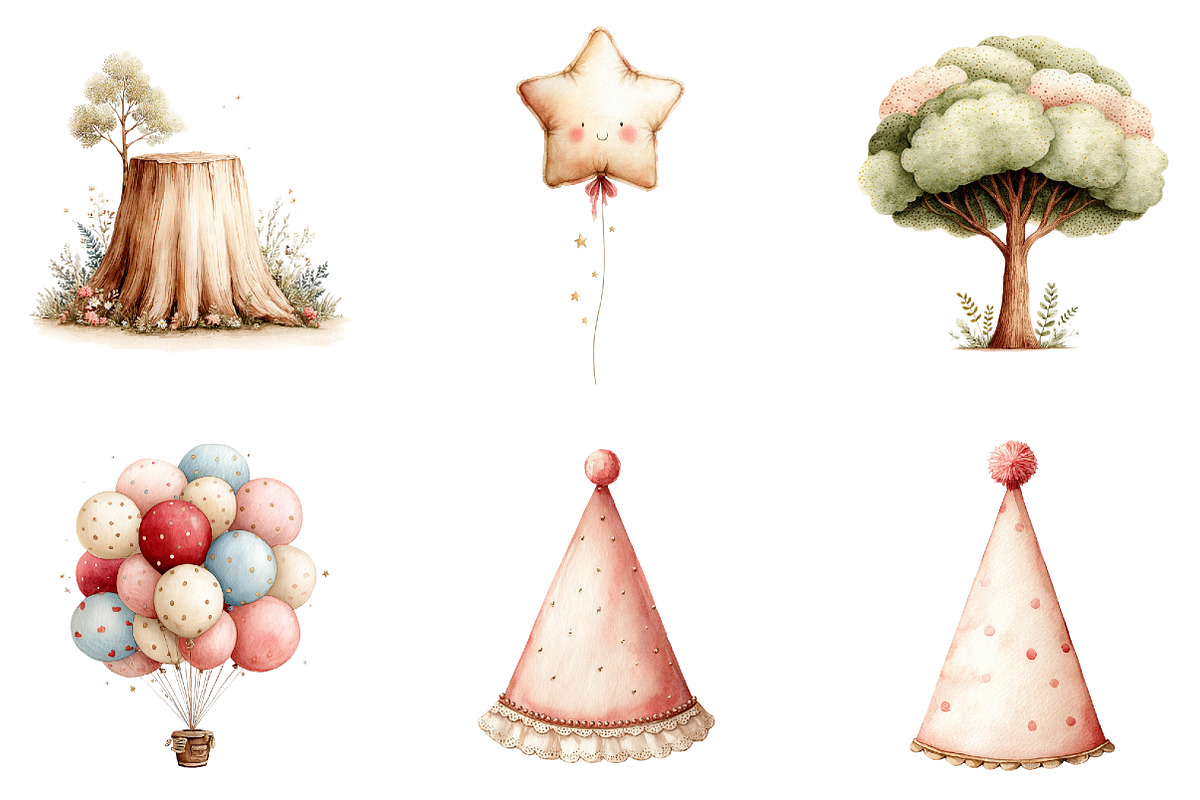Woodland Boho Animals Birthday Clipa, an Illustration by Sublimation Artist (Photo 5 of 7)