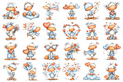 Whimsical Valentines Duck Clipart, an Illustration by designcity5 (Thumbnail 2 of 5)