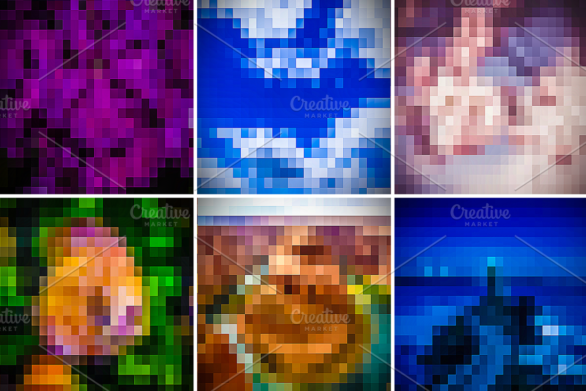 20 Pixelated Backgrounds, a Texture Graphic by Carlos Fernando (Photo 4 of 7)