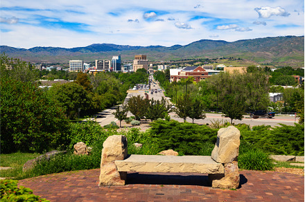 Downtown Boise, Idaho, with Capitol, an Architecture Photo by Nick Fox