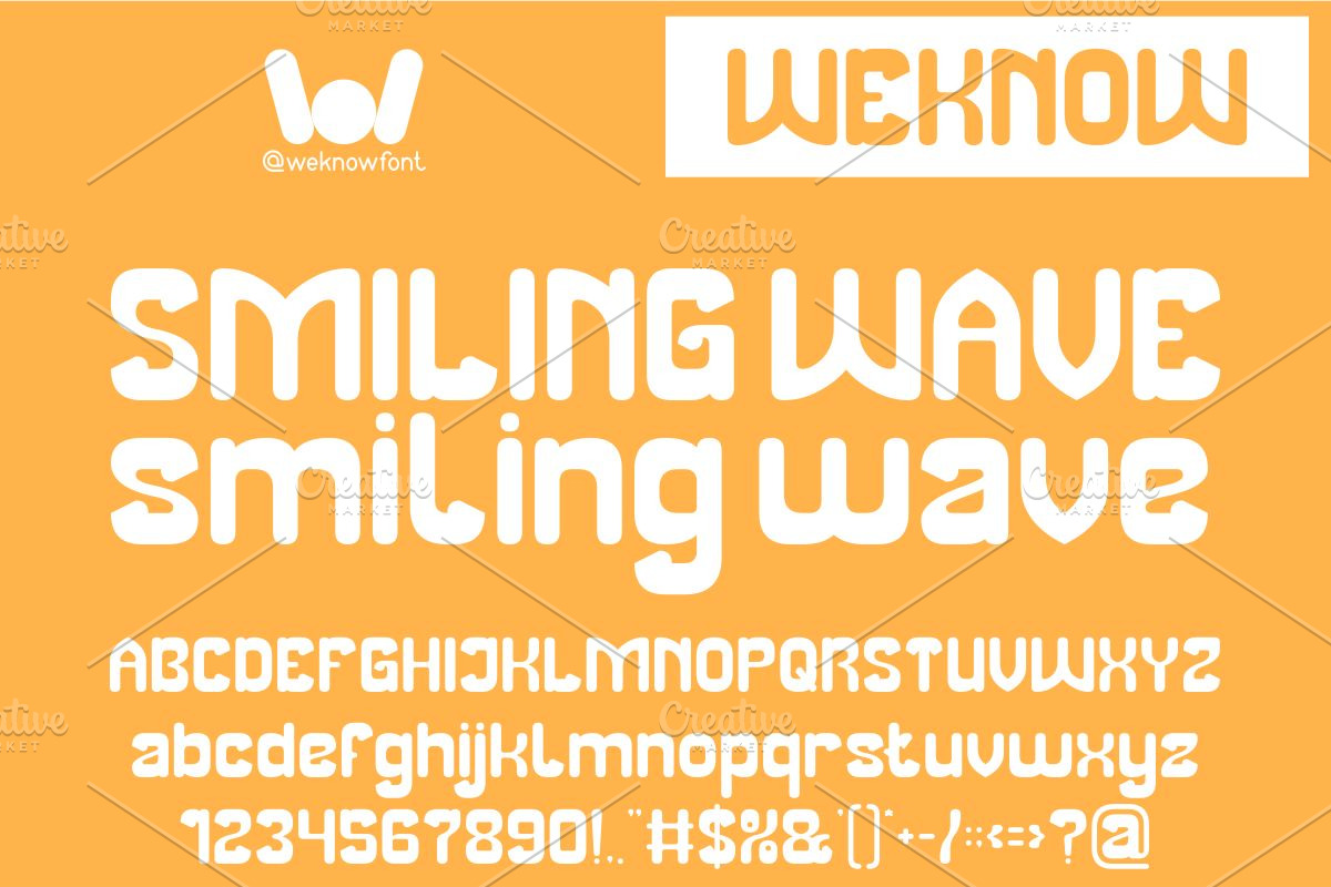 Smiling Wave font, a Font by weknow (Photo 1 of 8)