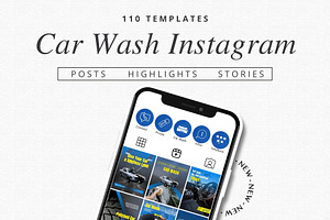 Car Wash Canva Templates Bundle, a Social Media Template by Talipic Designs