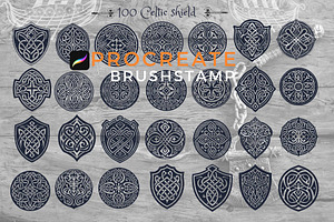 100 Celtic Knot Viking Brushstamp