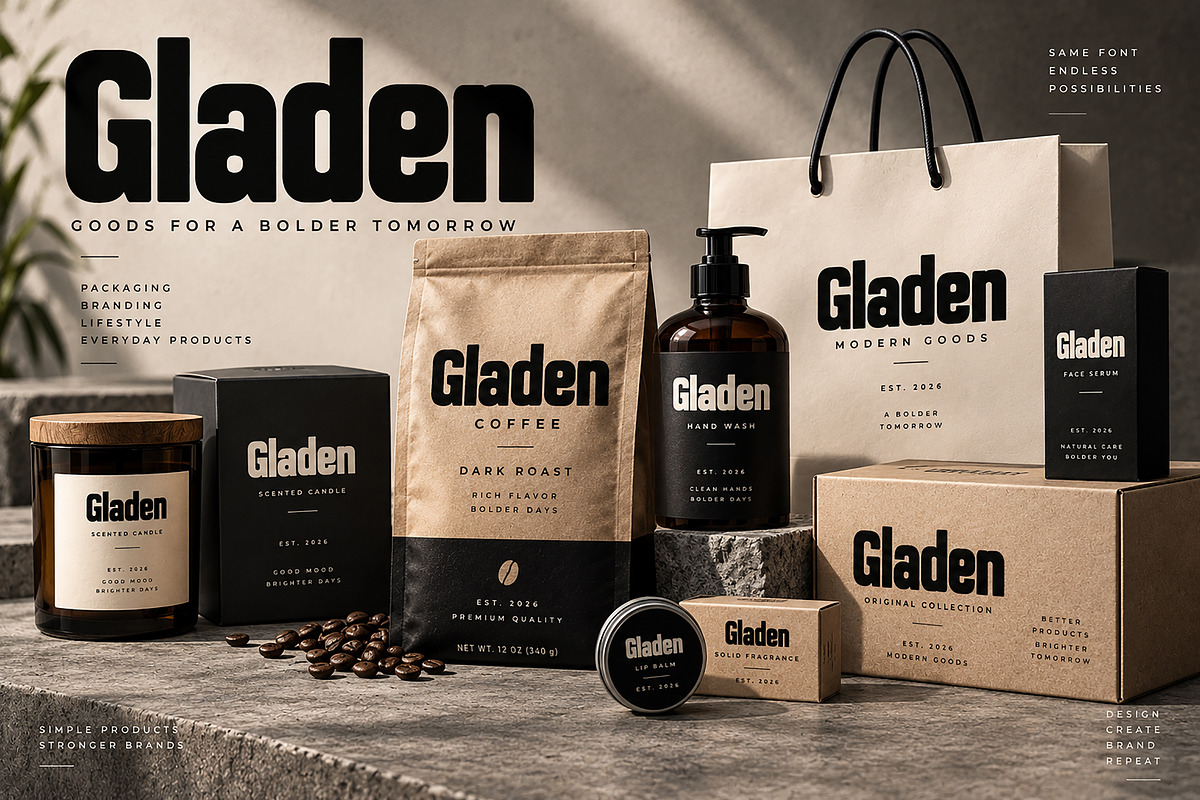 GLADEN — Bold Display Font, a Slab Serif Font by Wow Magic (Photo 5 of 5)