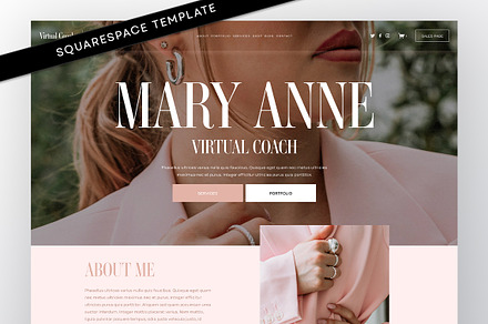 Faceless Squarespace Coach Template, a Squarespace Template by Template Twist Shop