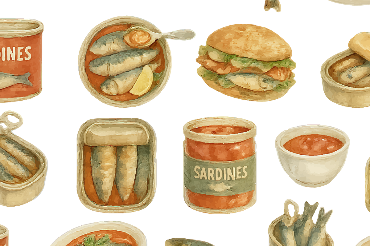 Vintage Sardine Food, an Object Graphic by RT Studio (Photo 4 of 4)
