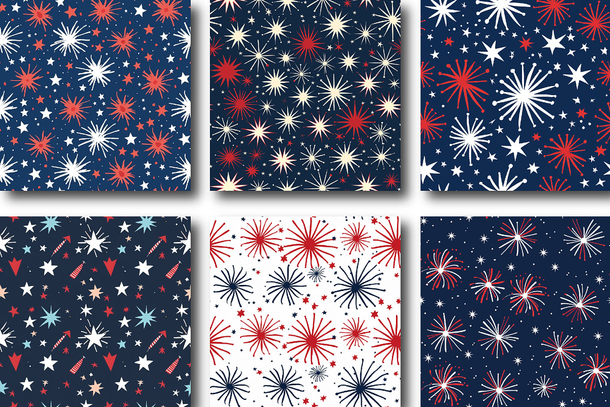 Fourth of July Seamless Pattern, a Pattern Graphic by DreamCafeArt (Photo 7 of 7)