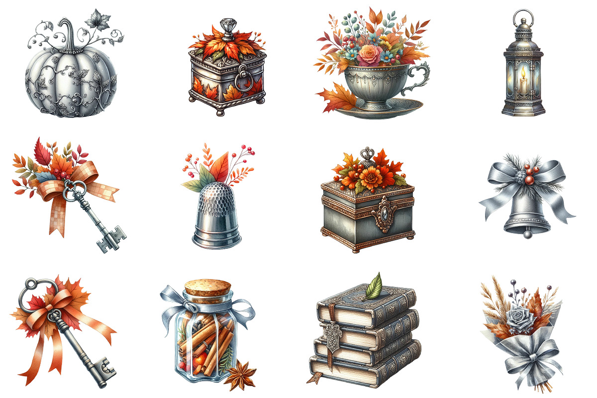 Silver Vintage Aesthetic Autumn, an Illustration by Designworld (Photo 2 of 6)
