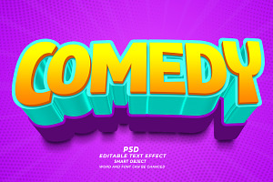 Comedy 3D Editable Text Effect PSD, a Layer Style Add-On by TrueVector
