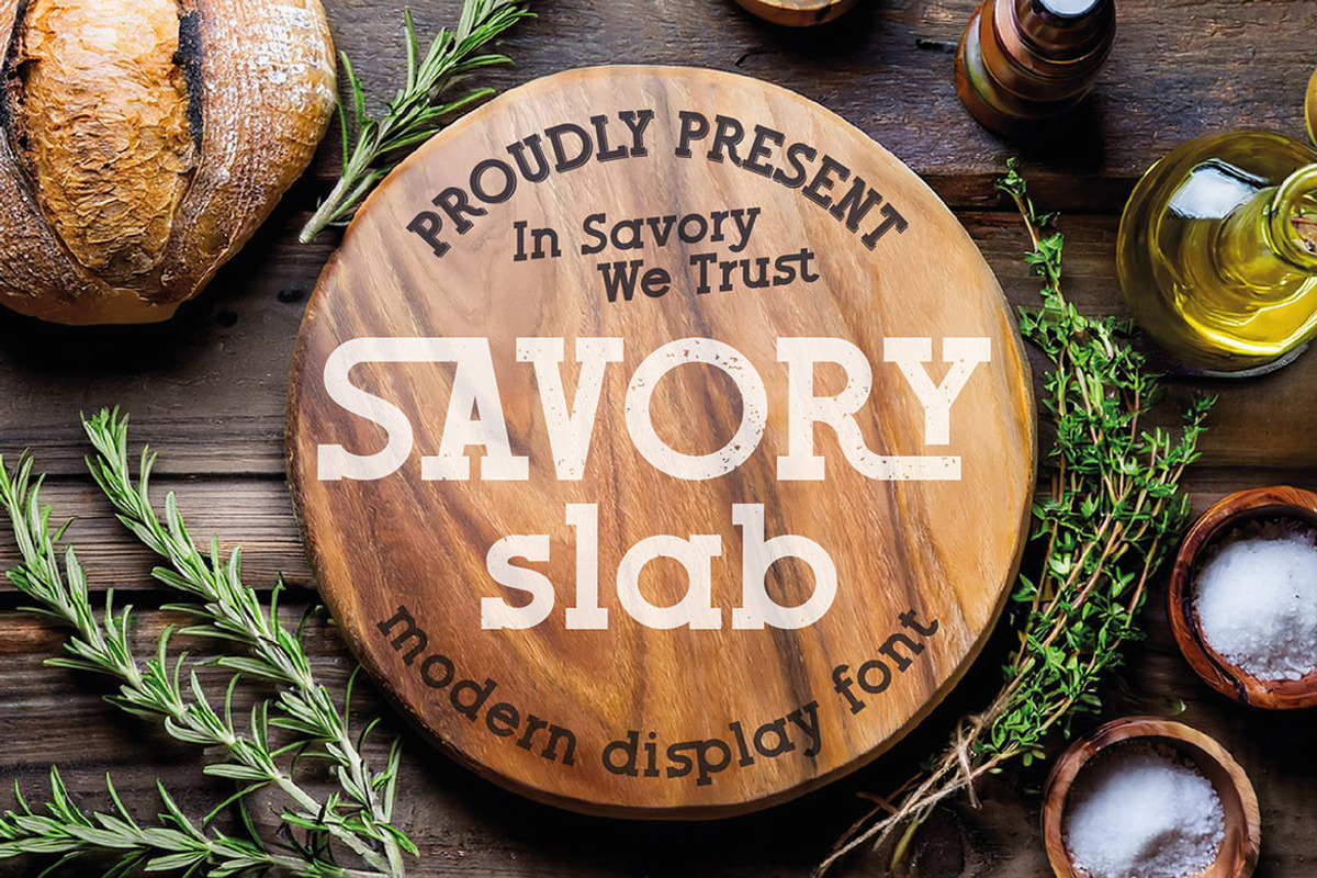 Savory Slab Serif, a Slab Serif Font by JumboDesign (Photo 1 of 6)