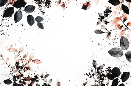 Leaf patterns with artistic splashes, a Photo by Beautiful things