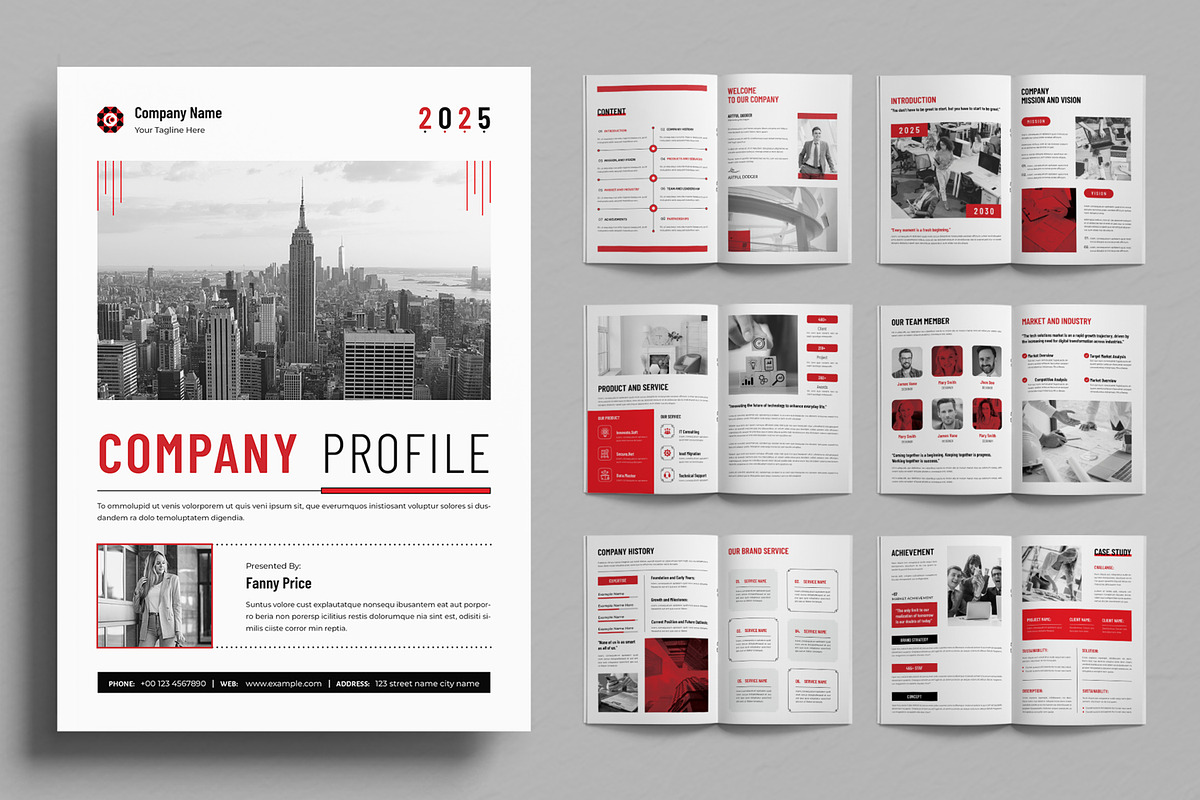 Company Profile Template Layout, a Brochure Template by ContestDesign (Photo 1 of 3)