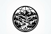 60 Eco Globe Landscape Silhouette, a Technology Illustration by Amazin_art (Thumbnail 15 of 25)