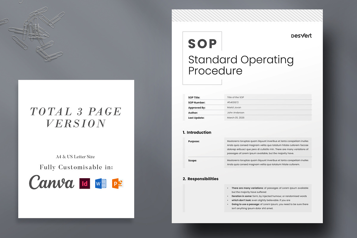 Standard Operating Procedure, SOP, a Stationery Template by Niofix (Photo 2 of 7)