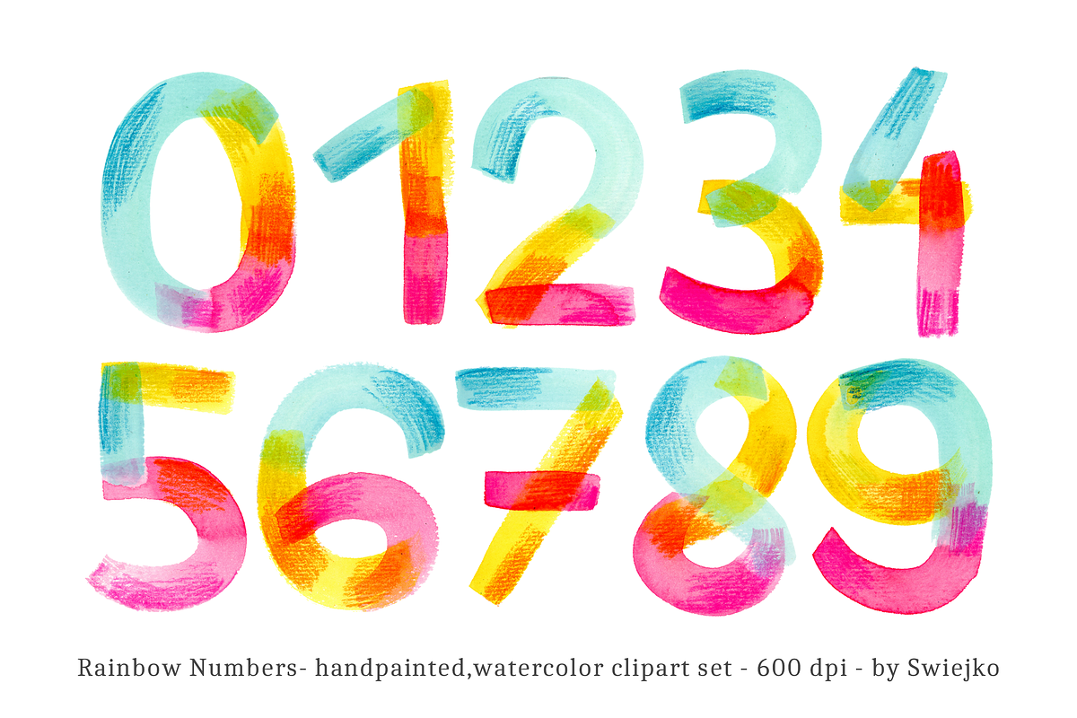 Birthday Rainbow Numbers, a Decorative Illustration by swiejko (Photo 1 of 4)