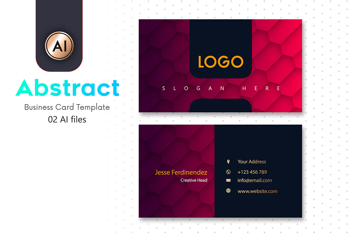 Abstract Business Card Template - 34, a Business Card Template by M6 Gallery