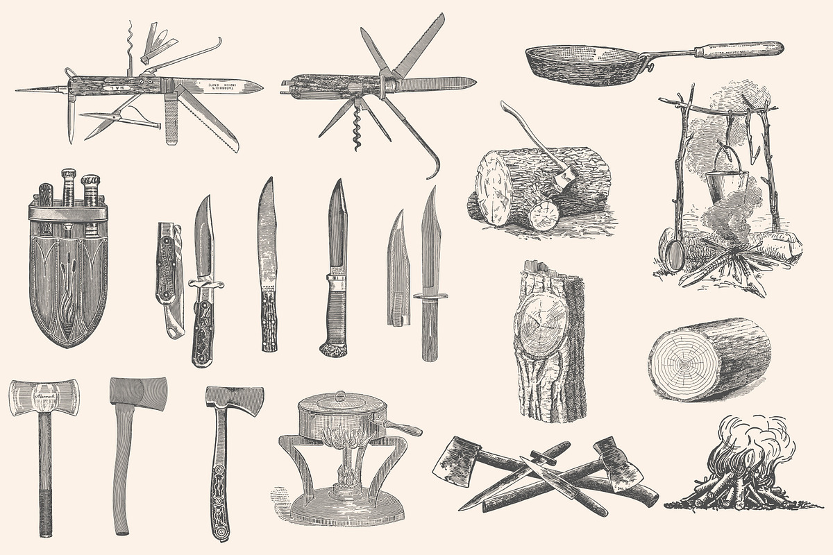Adventure - Vintage Illustration Set, an Illustration by Graphic Goods (Photo 7 of 11)