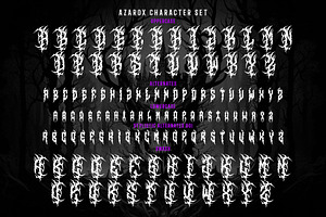 AZAROX DEATH METAL FONT