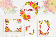 Watercolor Fall Dahlia flowers, a Seasonal Illustration by DiashaArt (Thumbnail 7 of 13)