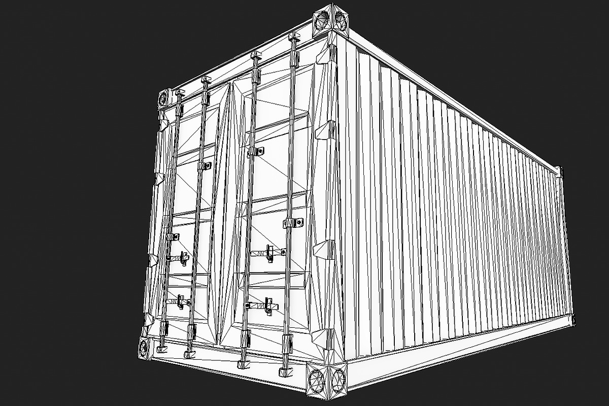 Cargo Container PBR, an Environmental 3D Model by GamePoly